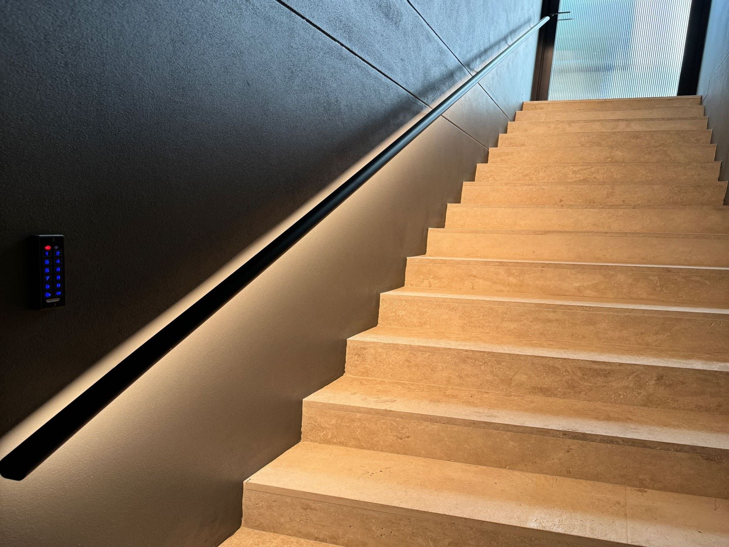 Architectural lighting over stair